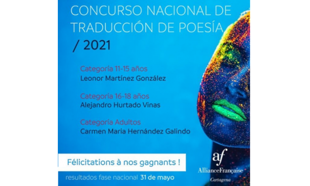 Un alumno de nuestro centro, ganador de la fase local del Concurso Nacional de Traducción de Poesía 2021 «Le Désir. El Deseo»