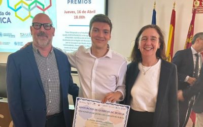 Alumno del IES Juan Carlos I gana Accésit XXXI OLIMPIADA DE QUÍMICA de la Región de Murcia